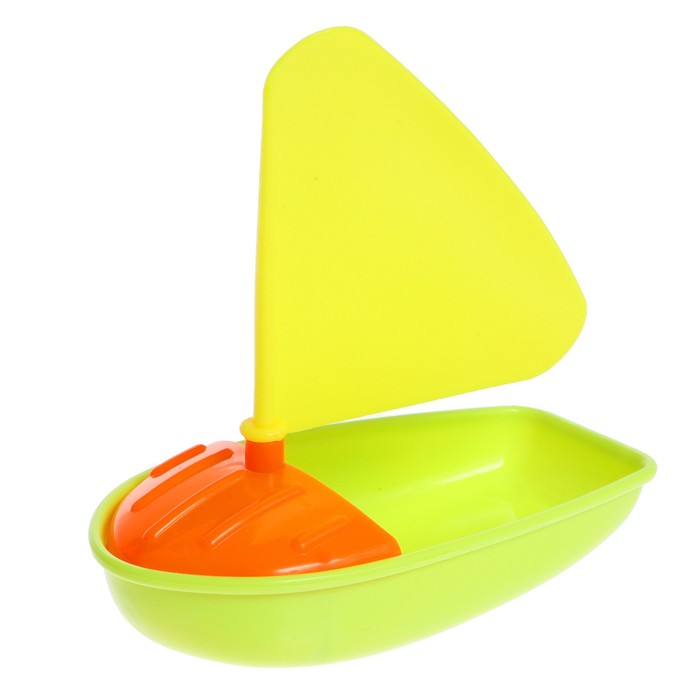 Песочный набор в сетке: ведёрко, лопатка, сито, кораблик, 2 формочки, МИКС 63233