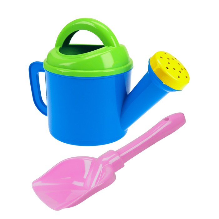 Песочный набор №91: ведро №8 «Единорог Лучик», лопатка 22 см, лейка, формочки 3 шт. 63234