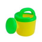 Песочный набор в сетке: ведёрко с крышкой, лейка, грабли, лопатка, формочки 2 шт., МИКС - фото 24247723