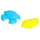 Песочный набор в сетке: ведёрко с крышкой, лейка, грабли, лопатка, формочки 2 шт., МИКС - фото 24247716