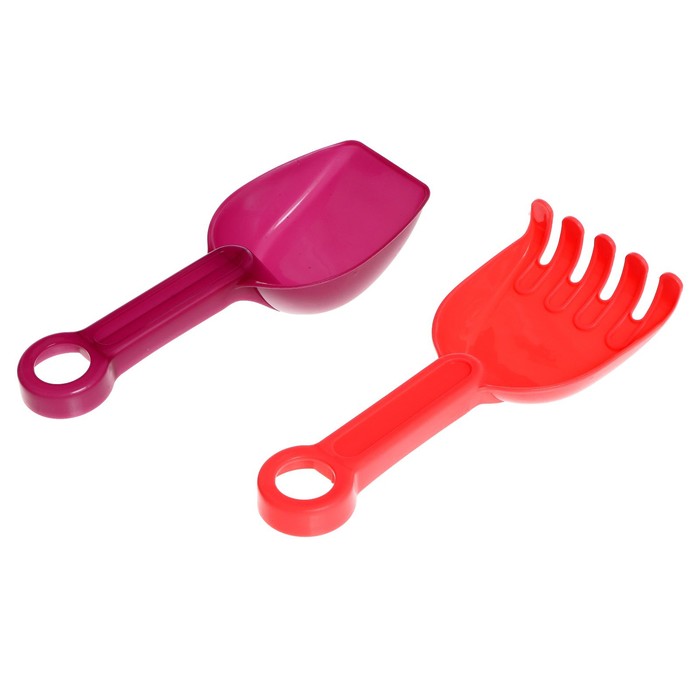 Песочный набор в сетке «Мельница-12»: лопата, грабли, формочки 3 шт., МИКС 63236