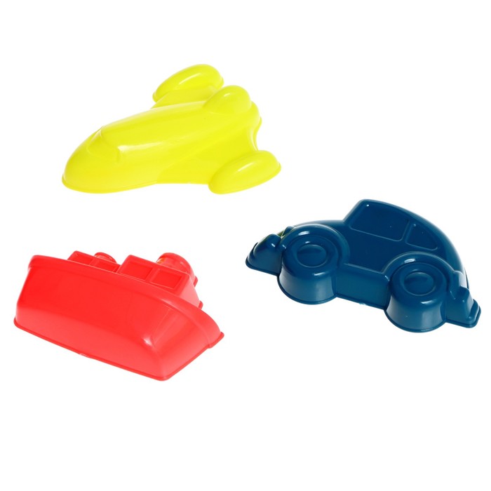 Песочный набор в сетке «Мельница-12»: лопата, грабли, формочки 3 шт., МИКС 63236