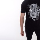 Футболка мужская «Дракон», цвет чёрный/принт белый, размер 58 - фото 24712905