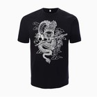 Футболка мужская «Дракон», цвет чёрный/принт белый, размер 58 - фото 24712909