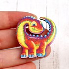 Деревянный значок «Диплодок» - Фото 2