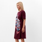 Платье домашнее женское, цвет бордовый, размер 44 - Фото 3
