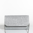 Сумка-клатч на магните, цвет серебряный - фото 1690213
