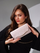 Сумка-клатч на магните, цвет бежевый - Фото 20