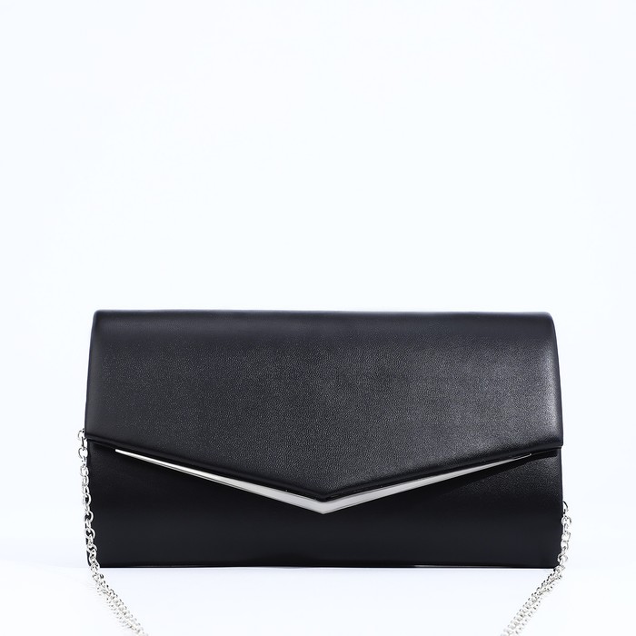 Сумка-клатч на магните, цвет чёрный - Фото 1