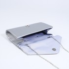 Сумка-клатч на магните, цвет серебряный - фото 22257313