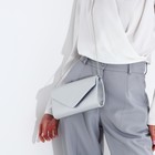 Сумка-клатч на магните, цвет серебряный - фото 22257314