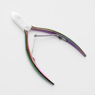 Кусачки маникюрные для кутикулы, изогнутое лезвие, двойная пружина, 10.5 см, длина лезвия-5 мм, цвет хамелеон - Фото 5
