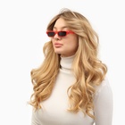 Очки солнцезащитные женские «OneSun. Прямоугольные», uv 400, линза 2.4×5.3 см, красный, серый - Фото 4