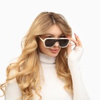 Очки солнцезащитные «OneSun. Маска», uv 400, линза 4.5×5.8 см, белый, чёрный - Фото 3