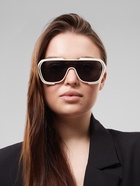 Очки солнцезащитные «OneSun. Маска», uv 400, линза 4.5×5.8 см, белый, чёрный - фото 23553787