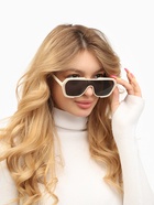 Очки солнцезащитные «OneSun. Маска», uv 400, линза 4.5×5.8 см, белый, чёрный - Фото 8