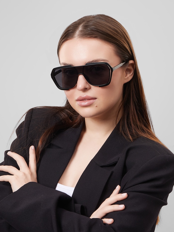 Очки солнцезащитные «OneSun. Маска», uv 400, линза 4.5×5.8 см, чёрный - Фото 1