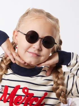 Очки солнцезащитные детские «OneSun. Круглые», чёрный  (артикул 9447672)  большой выбор товаров оптом и в розницу по низким ценам с доставкой