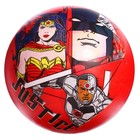 Мяч Justice League, ПВХ, полноцветный, 23 см, 85 г, в сетке - фото 3898653