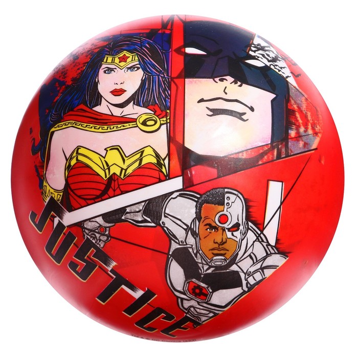Мяч Justice League, ПВХ, полноцветный, 23 см, 85 г, в сетке - фото 1906283613