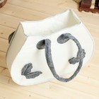 Сумка для бани и сауны "Стиль", с дубовыми листочками, белая 9735242