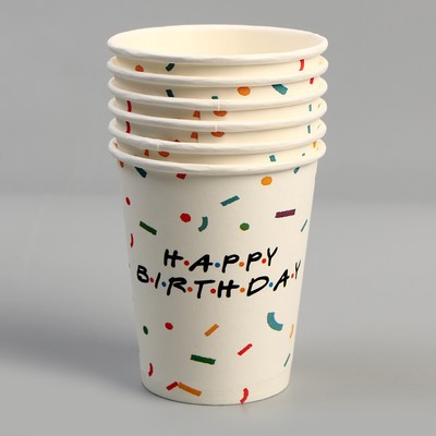 Набор посуды Happy birthday: салфетки 20 шт., стаканы 6 шт., тарелки 6 шт.