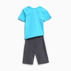 Комплект (футболка/шорты) Смайл для мальчика, цвет голубой/серый, рост 110-116 см  (артикул 9646140)  большой выбор товаров оптом и в розницу по низким ценам с доставкой
