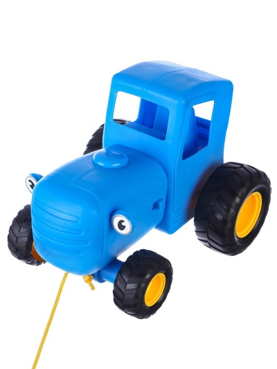 УЦЕНКА Музыкальная игрушка, синий трактор, на верёвке, свет