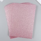 Фетр глиттерный 20х30 см 2 мм, бледно-розовый - фото 10534466