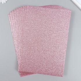 Фетр глиттерный 20х30 см 2 мм, бледно-розовый