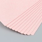 Фетр глиттерный 20х30 см 2 мм, светло-персиковый (комплект 10 шт) - фото 30800215