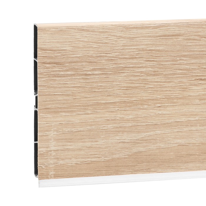 Цоколь ПВХ, 4000х100 мм, дуб сонома светлый - Фото 1