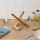 Подставка деревянная для книг, планшетов Adelica, 16.5×12.5×16.5 см, длина 1 детали 22.5 см, берёза - Фото 1