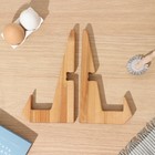 Подставка деревянная для книг, планшетов Adelica, 16.5×12.5×16.5 см, длина 1 детали 22.5 см, берёза - Фото 6