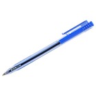 Ручка шариковая автоматическая СТАММ "500" синяя, 0,7мм, тонированный корпус - фото 319505466