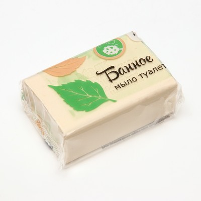 Мыло туалетное 200 г «Банное» в цветной обертке флоупак марки Ординарное