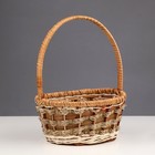 Набор корзин, 5 шт, 34х30х12/40; 31х27х12/38; 27х23х11/35;25х20х11/37;20х16х9/28 см, лоза - фото 22258779