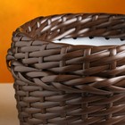 Декоративное кашпо для цветов «Коса», 5 л, 21×21.5 см, деревянное, венге - фото 40299776