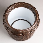 Декоративное кашпо для цветов «Коса», 5 л, 21×21.5 см, деревянное, венге - фото 40299777