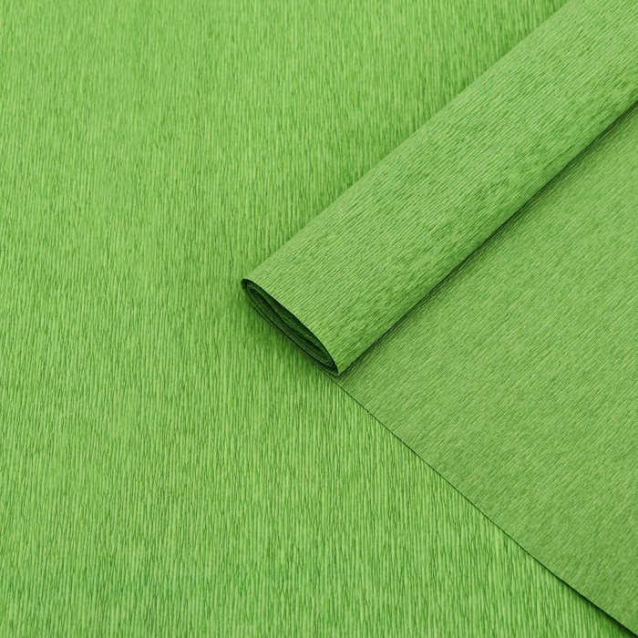 Бумага гофрированная 377 светло-зеленая, 90г, 50 см х 1, 5 м