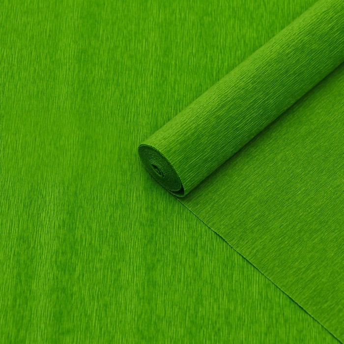 Бумага гофрированная 396 зеленая, 90 г, 50 см х 1, 5 м
