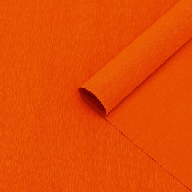 Бумага гофрированная 374 оранжевая,90 гр,50 см х 1,5 м Ош