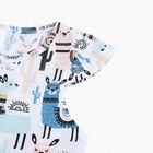 Платье для девочки, цвет белый/лама, рост 104-110 см - фото 68115772