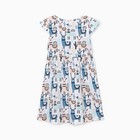 Платье для девочки, цвет белый/лама, рост 104-110 см - фото 68115774