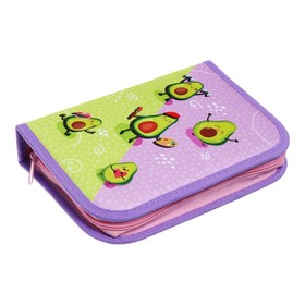 Пенал школьный, 1 секция, 14×21×4 см «Авокадо стайл»