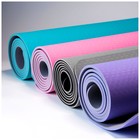 Коврик для фитнеса и йоги ONLYTOP, 183х61х0,6 см, цвет серый/чёрный - Фото 13