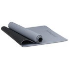 Коврик для фитнеса и йоги ONLYTOP, 183х61х0,6 см, цвет серый/чёрный - Фото 14