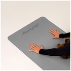 Коврик для фитнеса и йоги ONLYTOP, нескользящий, 183×61×0.6 см, цвет серый/чёрный - Фото 9