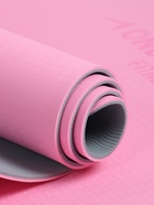 Коврик для фитнеса и йоги ONLYTOP, 183×61×0.6 см, цвет серый/розовый - Фото 15