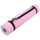 Коврик для фитнеса и йоги ONLYTOP, 183х61х0,6 см, цвет серый/розовый - Фото 18